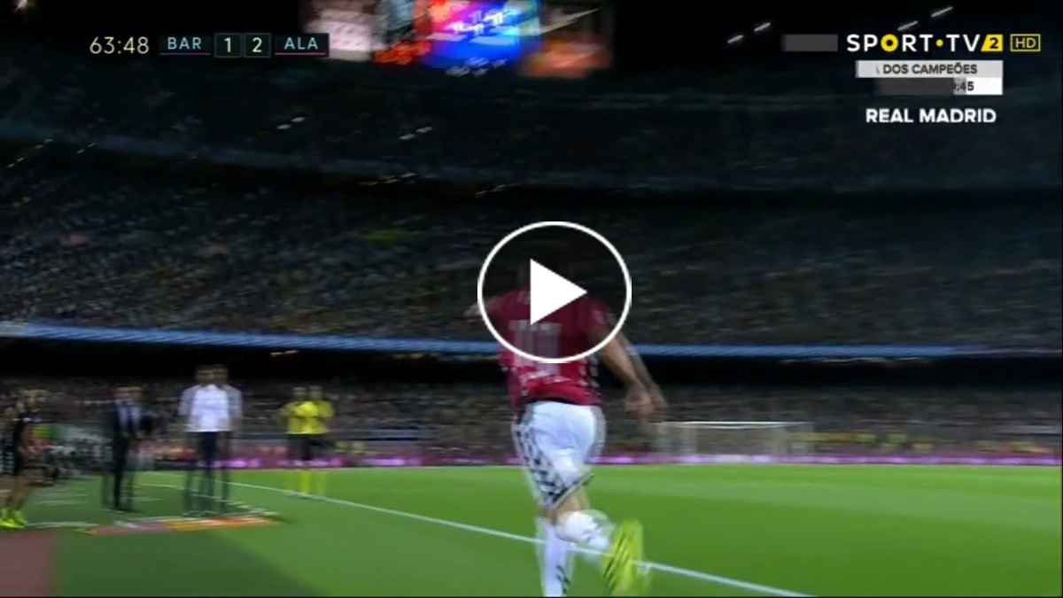 فيديو: ديبورتيفو ألافيس يسجل الهدف الثاني في مرمى برشلونة