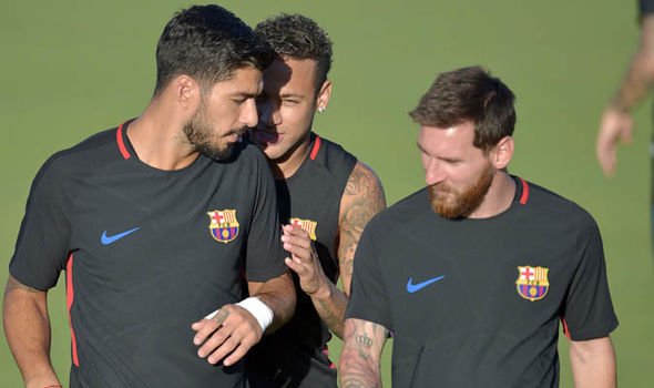 نيمار و سواريز مع برشلونة