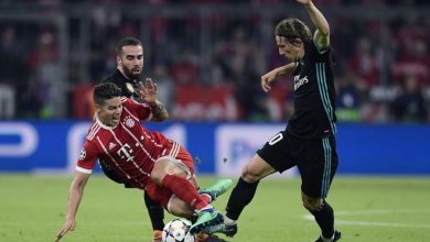 لقطةمن مباراة ريال مدريد و بايرن ميونيخ