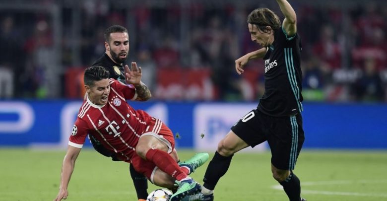 لقطةمن مباراة ريال مدريد و بايرن ميونيخ