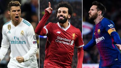 ميسي و محمد صلاح و رونالدو
