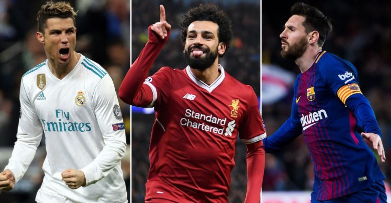 ميسي و محمد صلاح و رونالدو