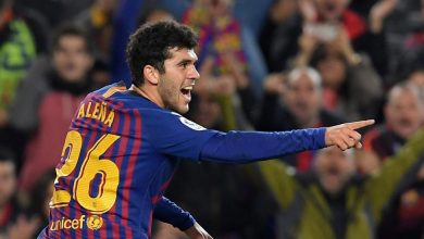 الإحتفال بهدف برشلونة الثاني