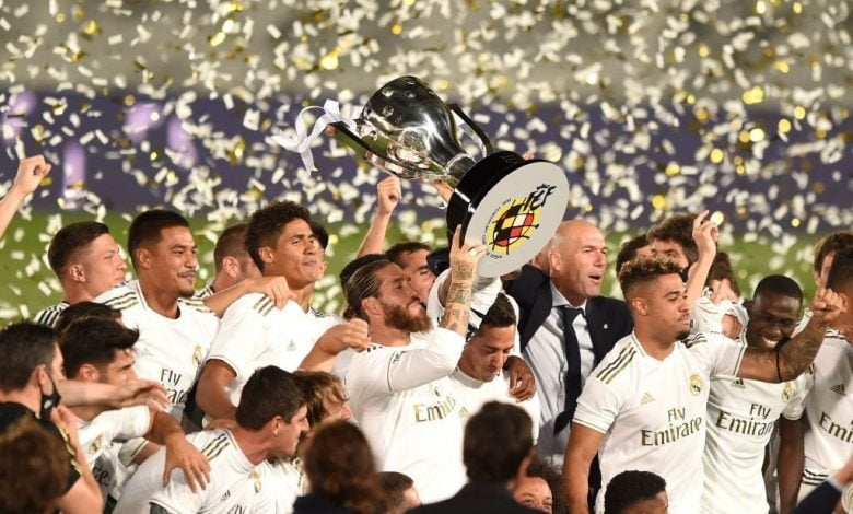 تتويج ريال مدريد بلقب الدوري الاسباني