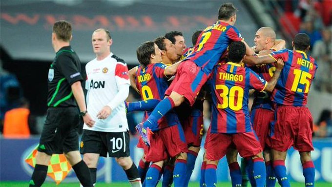 روني ضد برشلونة