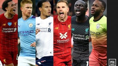 ماني - هندرسون - سترلينج - ارنولد -فان دايك - دي بروين