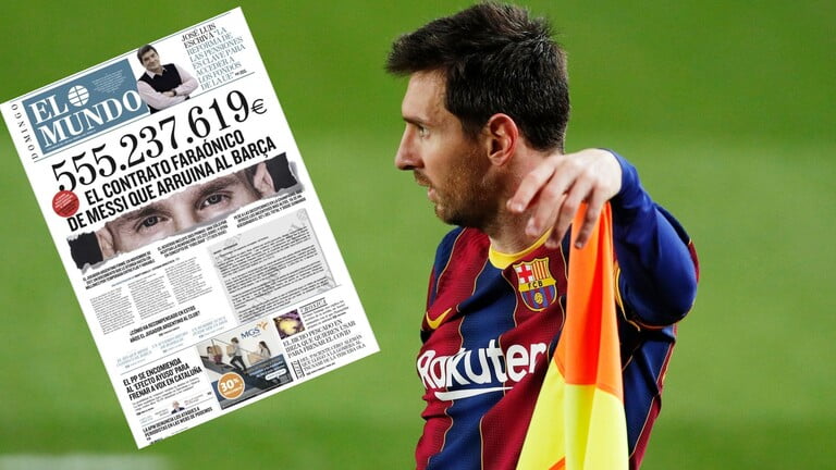 تسريبات عقد ميسي مع برشلونة
