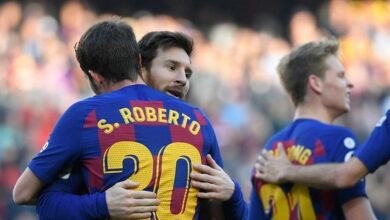 ميسي وسيرجي روبيرتو - برشلونة