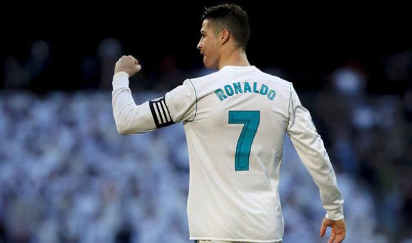 Cristiano Ronaldo in a Real Madrid jersey