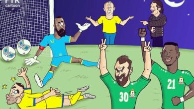 كاريكاتير مباراة النصر و lلوحدات