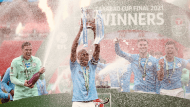 احتفالات مانشستر سيتي بكأس الكاراباو