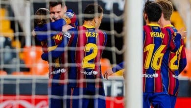 برشلونة بعد الفوز على خيتافي
