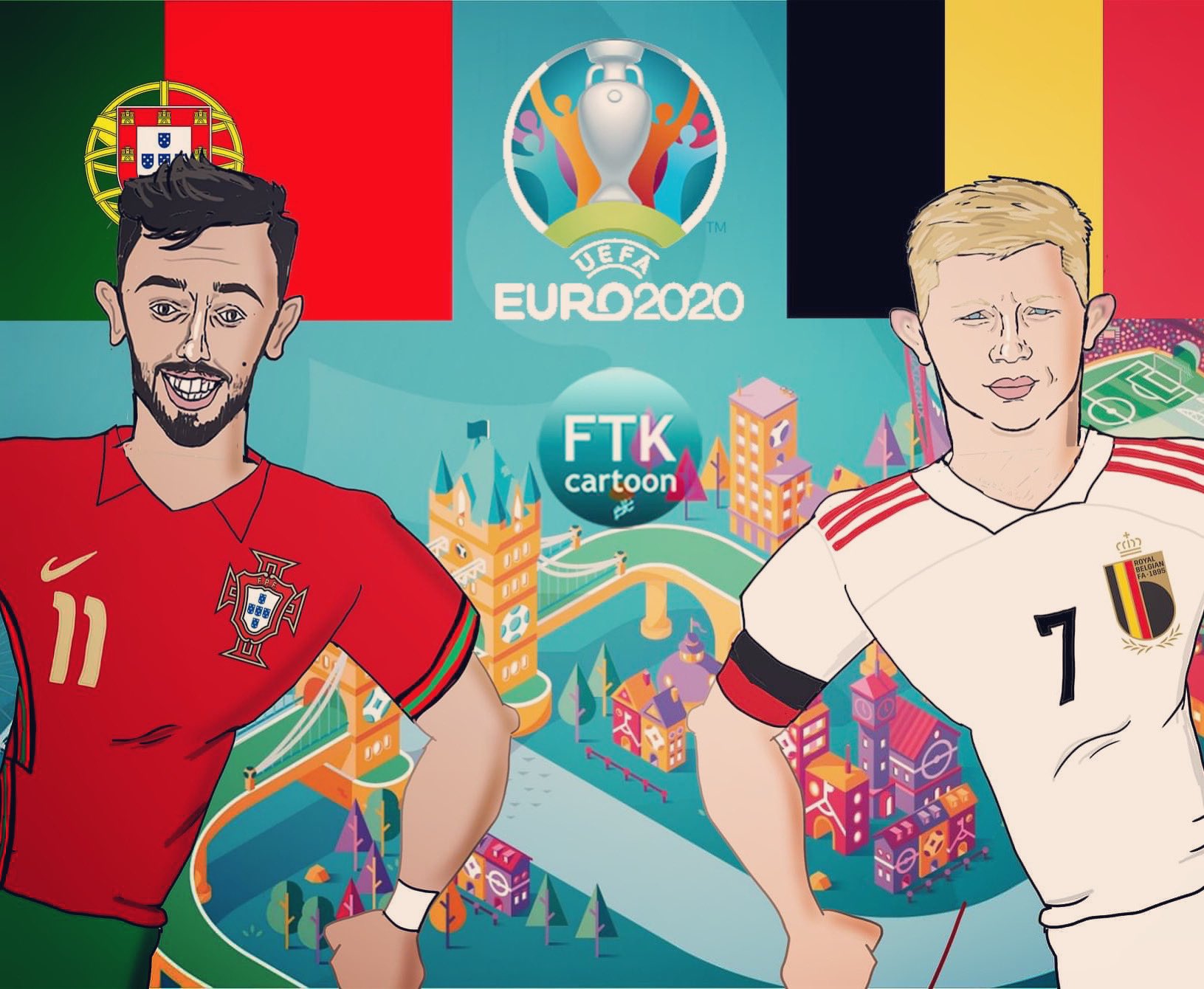 كاريكاتير | مباراة بلجيكا والبرتغال في يورو 2020