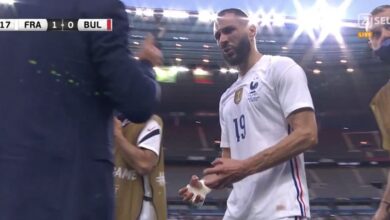 إصابة كريم بنزيما وخروجه في مباراة فرنسا وبلغاريا