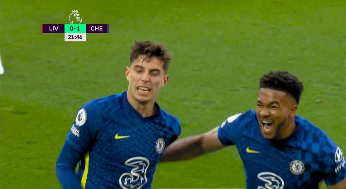 هدف تشيلسي الاول ضد ليفربول 1-0 الدوري الانجليزي