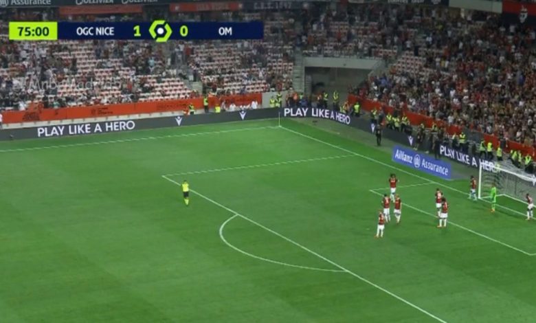 اقتحام الجماهير في مباراة نيس ومارسيليا