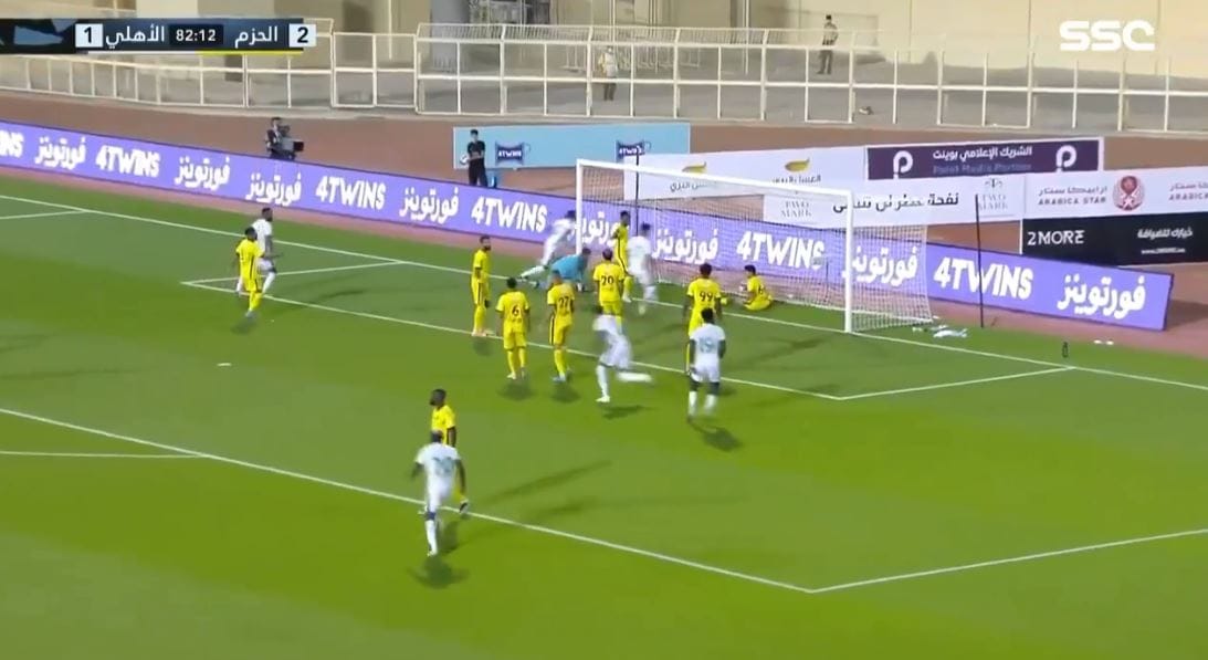 هدف باولينيو ضد الحزم 2-2 الدوري السعودي