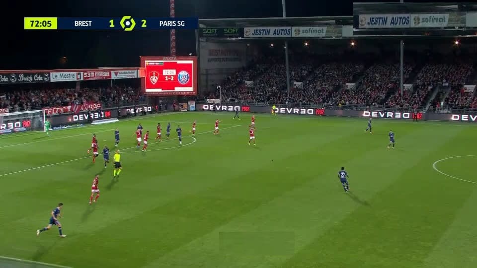 اهداف باريس سان جيرمان ضد بريست 4-2 الدوري الفرنسي