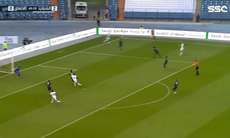 هدف الشباب الثالث ضد الاتفاق 3-0 الدوري السعودي