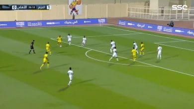 هدف الحزم الثاني ضد الاهلي 2-0 الدوري السعودي