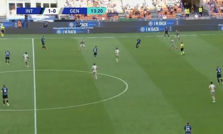 هدف انتر ميلان الثاني ضد جنوى 2-0 الدوري الايطالي