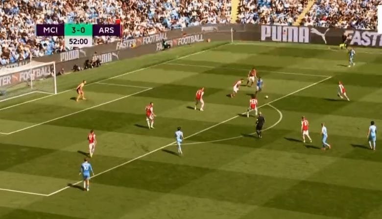 هدف مانشستر سيتي الرابع ضد ارسنال 4-0 الدوري الانجليزي