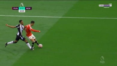 هدف كريستيانو رونالدو الثاني ضد نيوكاسل 2-1 الدوري الانجليزي