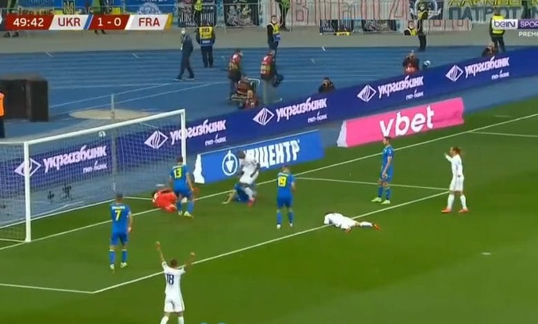 هدف فرنسا الاول ضد اوكرانيا 1-1 تصفيات كاس العالم