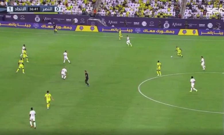 هدف النصر الاول ضد الاتحاد 1-1 الدوري السعودي