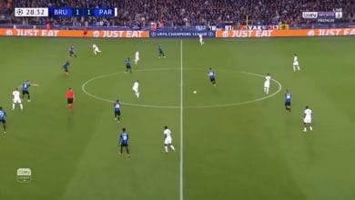 العارضة ترد هدف لميسي أمام كلوب بروج