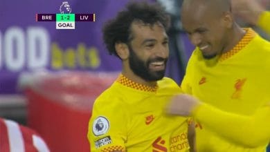 هدف محمد صلاح ضد برينتفورد 2-1 الدوري الانجليزي