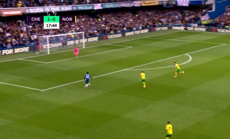 هدف تشيلسي الثاني ضد نوريتش سيتي 2-0 الدوري الانجليزي