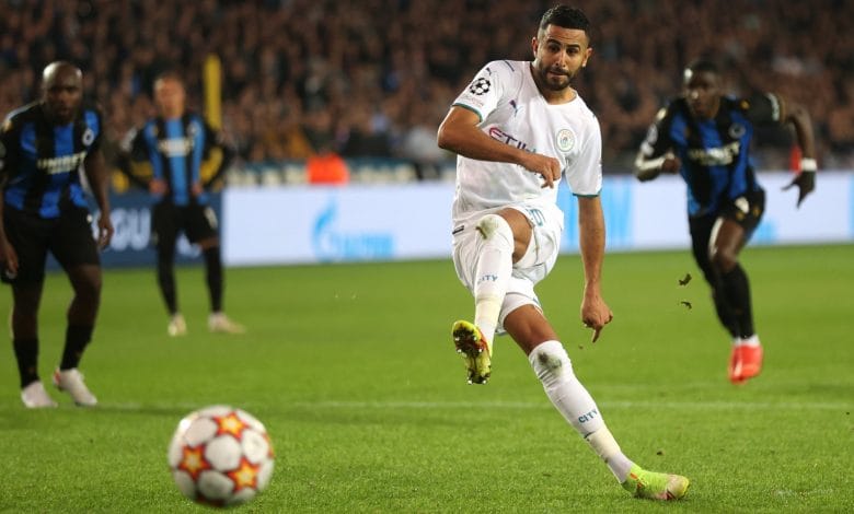 هدف رياض محرز ضد كلوب بروج 2-0 دوري ابطال اوروبا