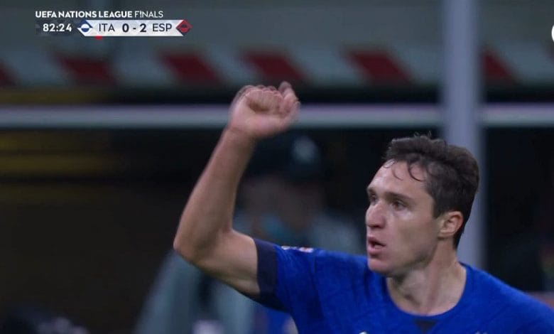هدف ايطاليا الاول ضد اسبانيا 1-2 تعليق عصام الشوالي
