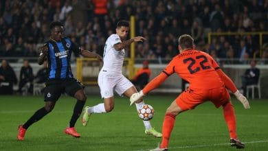 هدف مانشستر سيتي الاول ضد كلوب بروج 1-0 دوري ابطال اوروبا