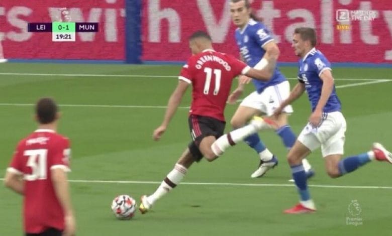هدف مانشستر يونايتد الاول ضد ليستر سيتي 1-0 الدوري الانجليزي
