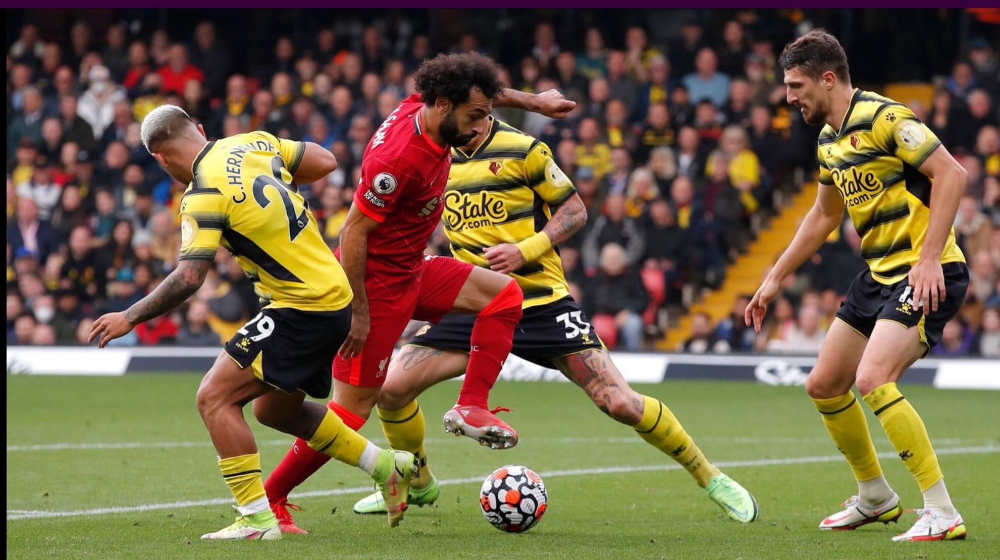 هدف محمد صلاح الرائع ضد واتفورد 4-0 الدوري الانجليزي