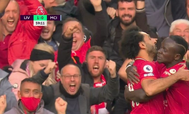 هدف ليفربول الاول ضد مانشستر سيتي 1-0 الدوري الانجليزي