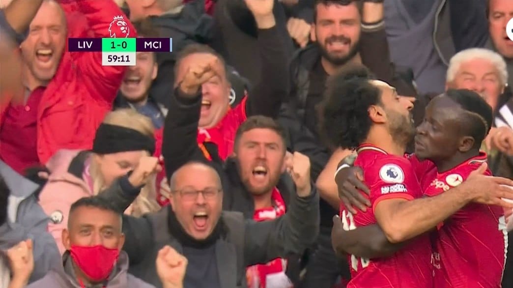 هدف ليفربول الاول ضد مانشستر سيتي 1-0 الدوري الانجليزي