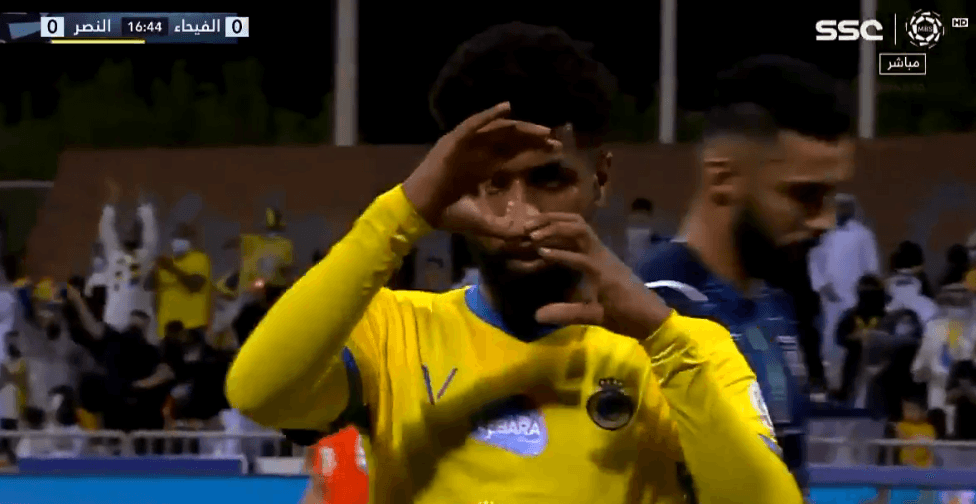 هدف النصر الاول ضد الفيحاء 1-0 الدوري السعودي