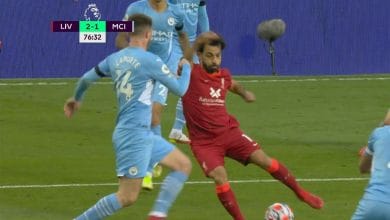 هدف محمد صلاح العالمي ضد مانشستر سيتي 2-1 الدوري الانجليزي