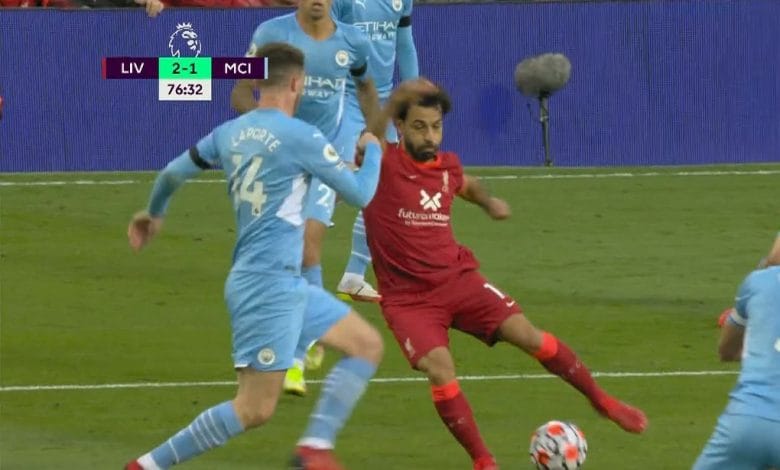 هدف محمد صلاح العالمي ضد مانشستر سيتي 2-1 الدوري الانجليزي