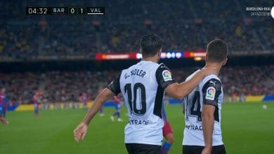 هدف فالنسيا الاول في مرمى برشلونة 1-0 الدوري الاسباني