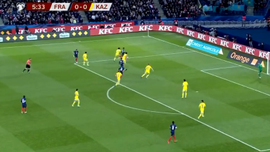 هدف كيليان مبابي الاول ضد كازاخستان 1-0 تصفيات كاس العالم
