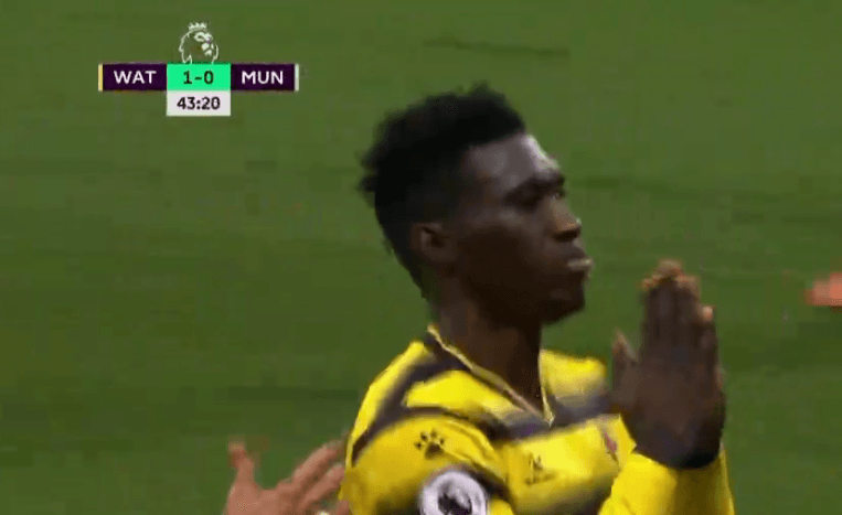هدف واتفورد الثاني ضد مانشستر يونايتد 2-0 الدوري الانجليزي
