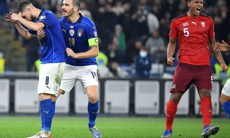 اهداف مباراة ايطاليا وسويسرا 1-1 تصفيات كاس العالم