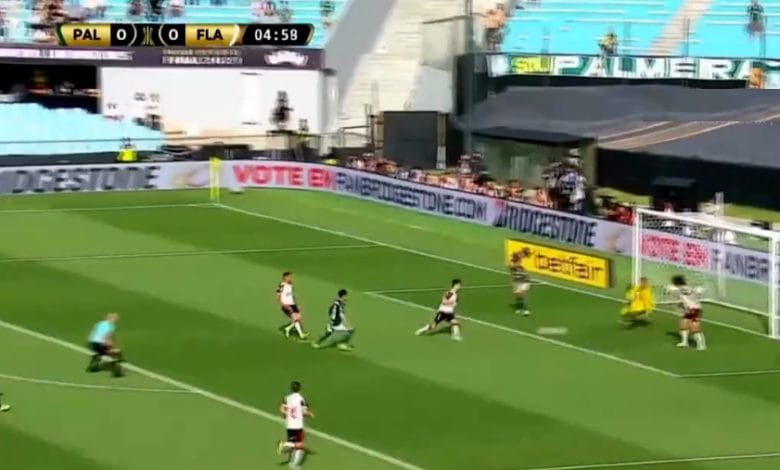 هدف بالميراس الاول ضد فلامينجو 1-0 نهائي كاس ليبرتادوريس