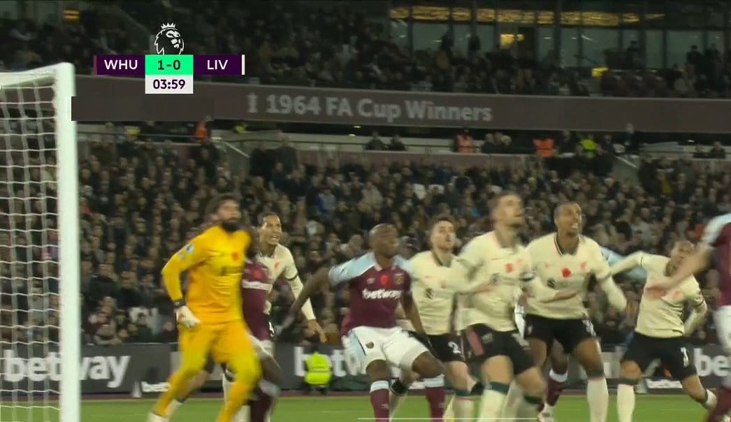 هدف وست هام الاول ضد ليفربول 1-0 الدوري الانجليزي
