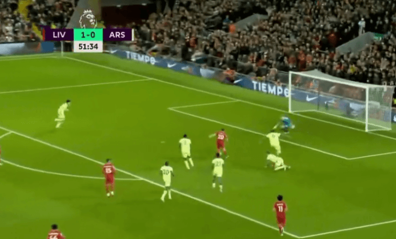 هدف ليفربول الثاني ضد ارسنال 2-0 جوتا