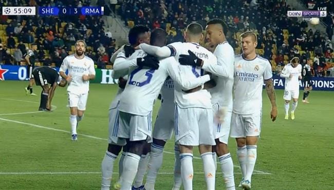 اهداف ريال مدريد ضد شيريف 3-0 دوري ابطال اوروبا